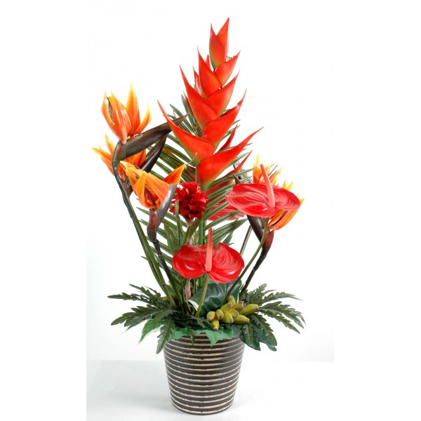 Bouquet Exotique Helico – Composition artificielle