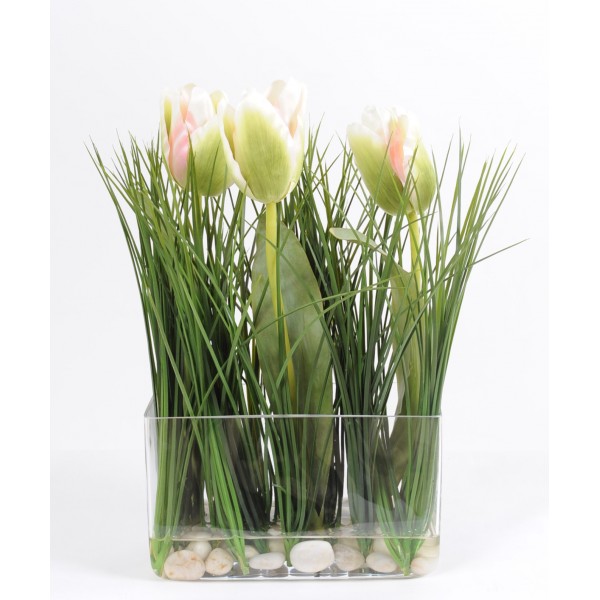 Bouquet Jardiniere Tulipe – Composition artificielle