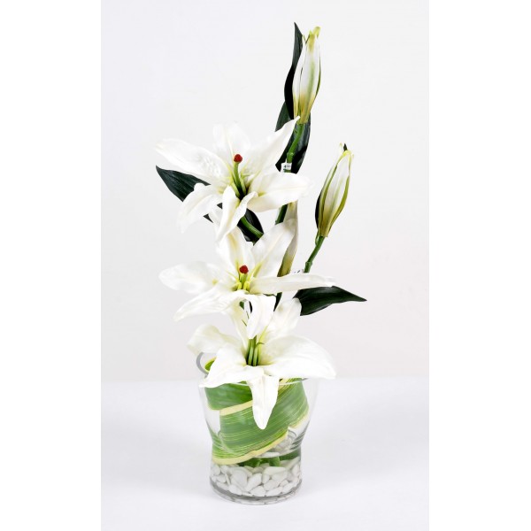 Bouquet Lys Casablanca Nouvelle Fleur 2015 – Composition artificielle