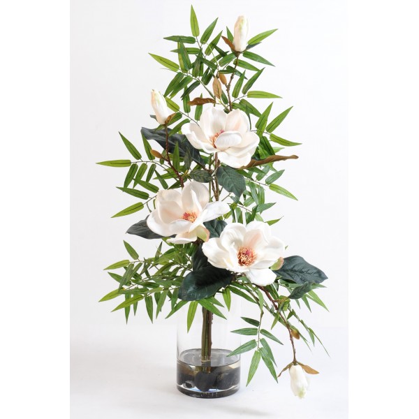 Bouquet Magnolia Bambou – Composition artificielle