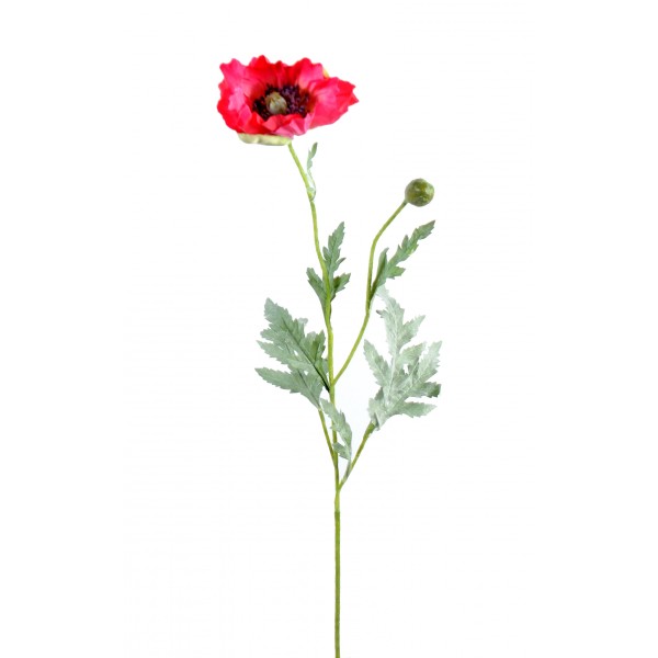 Pavot – Fleur artificielle en tige