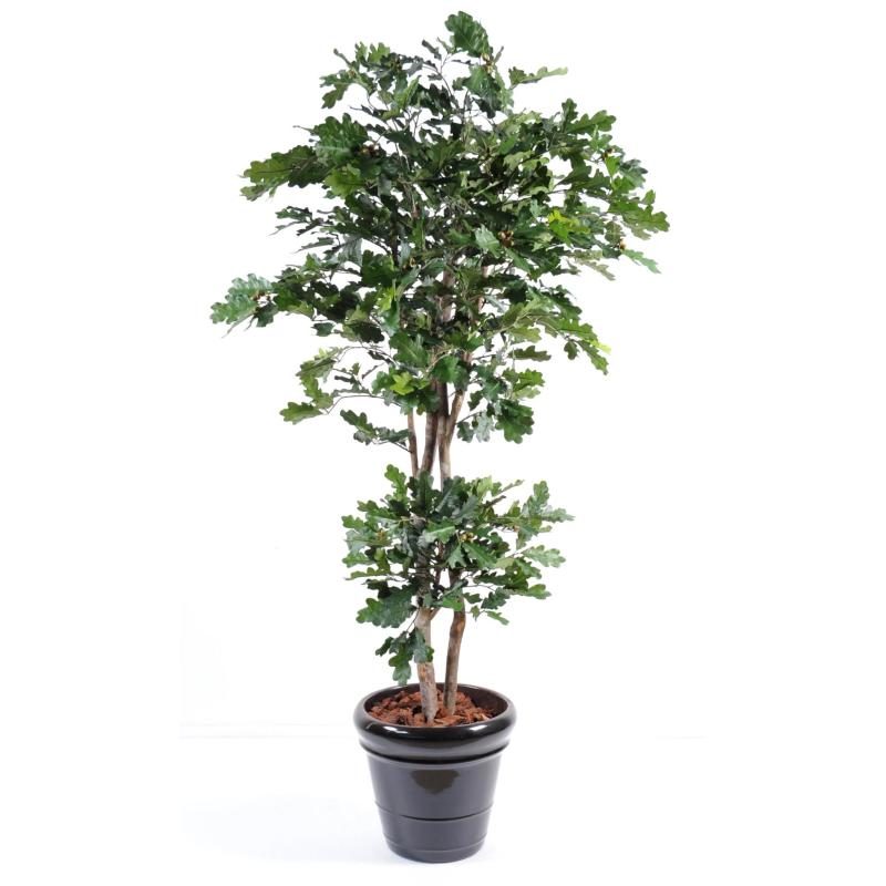 Chêne synthétique de 180 cm avec ramure verte de 100 cm de large