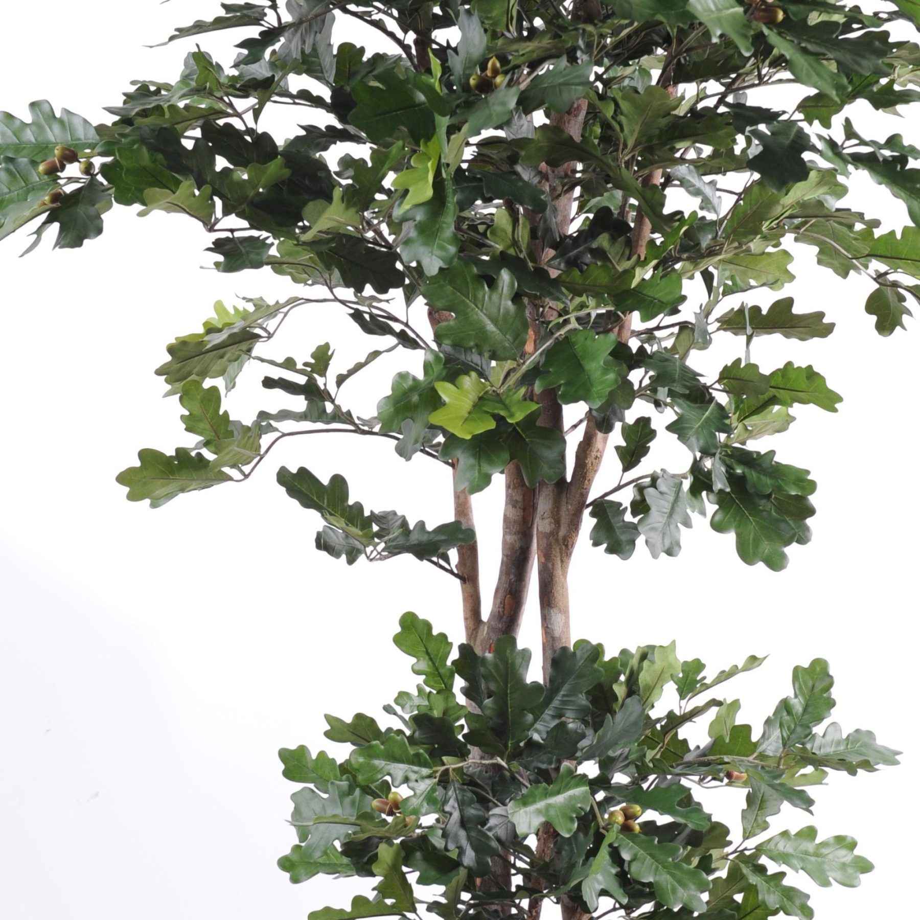 Autre angle : chêne synthétique de 180 cm avec ramure verte de 100 cm de large